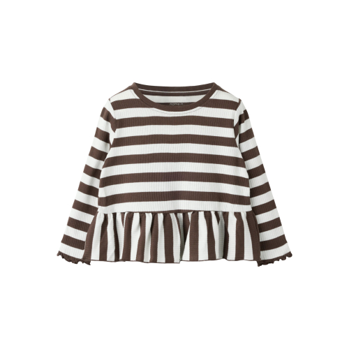 NAME IT Peplum Bluse Nilje Chocolate Brown
