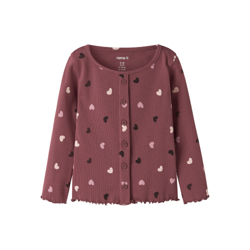 NAME IT Langærmet Rib Bluse Vemia Wild Ginger Hearts