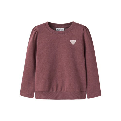 NAME IT Sweatshirt Vima Wild Ginger Heart Embroidery