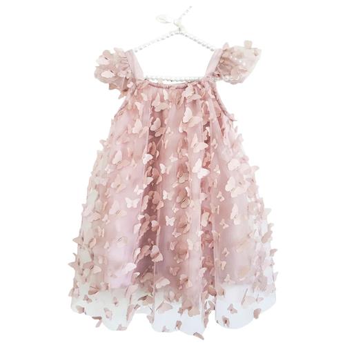 DOLLY by Le Petit Tom Tylkjole Med Sommerfugler Lyserød Dolly Pink-1-3 Y  Lyserød  1-3 år  Piger