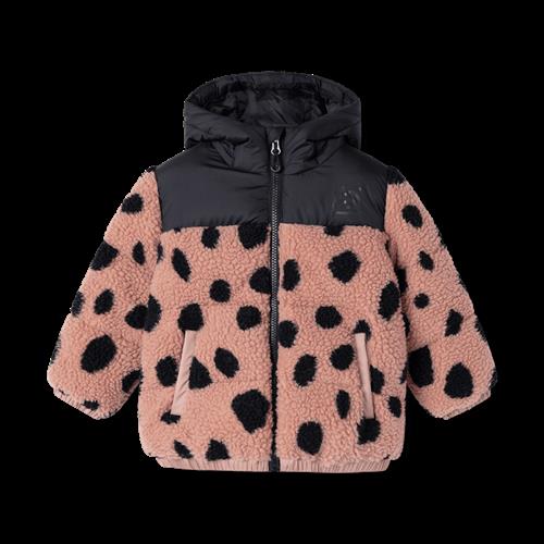 Liewood Niko Pile Jacket Mega Leo Spot Pale Tuscany Mega Leo Spot Pale Tuscany 128 cm  Beige  128 cm  Drenge, Piger