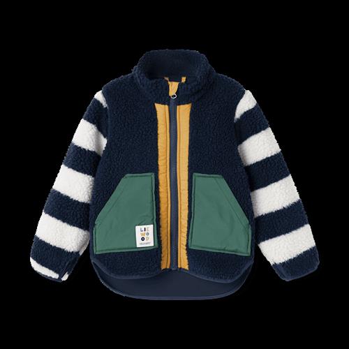 Liewood Noam Pile Jacket Classic Navy Multi Mix Classic Navy Multi Mix 98 cm  Marineblå  98 cm  Drenge, Piger