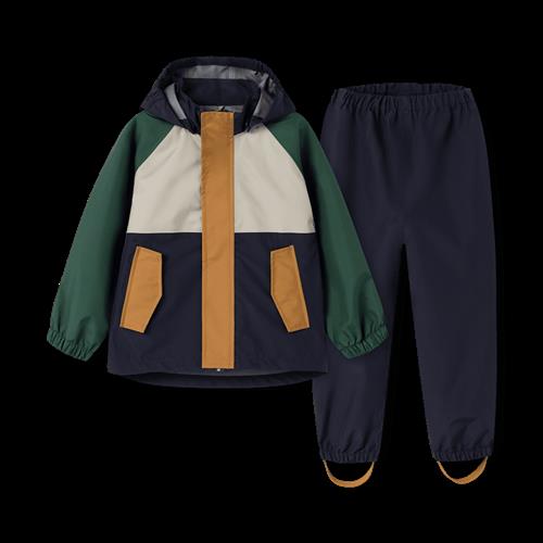 Liewood Pedia Rainwear Set Garden Green Multi Mix Garden Green Multi Mix 116 cm  Grøn  116 cm  Drenge, Piger