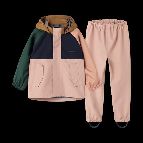 Liewood Pedia Rainwear Set Pale Tuscany Multi Mix Pale Tuscany Multi Mix 110 cm  Beige  110 cm  Drenge, Piger