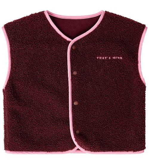 That's Mine Fleecevest - Jordan - Dark Cherry m. Kat Bagpå