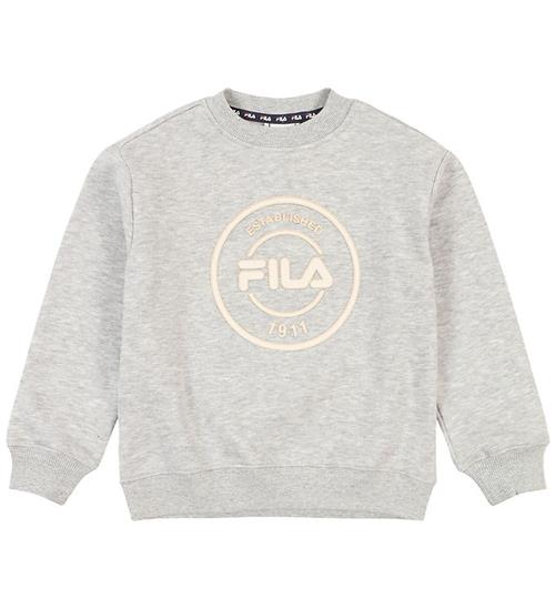 Fila Sweatshirt - Relaxed Graphic Brushed - Light Grey Melange m