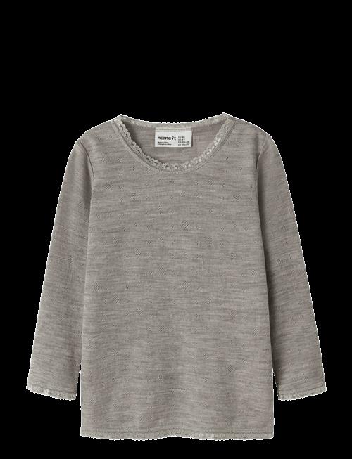 name it | Nmfwang Wool Needle Ls Top Solid Noos | 110