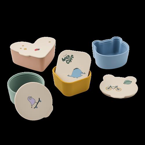 Liewood Toto 4-pak Snackkasse Tamtam Sandy  Tamtam Sandy One Size  Beige  One Size  Drenge, Piger