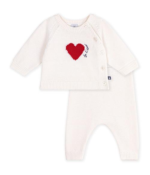 Petit Bateau 2-Piece Baby Set Marshmallow Pompei Marshmallow Pompei 1 Y  Hvid  1 år  Drenge, Piger