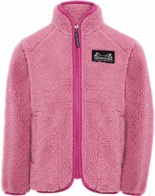 Didriksons Gibbs Kids Fullzip 2 Heather Pink Cactus Pink Heather Pink Cactus Pink 130 cm  Lyserød  130 cm  Drenge, Piger