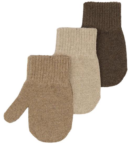 Mikk-Line Luffer - Uld - 3-pak - Beige/Denver/Brown Melange