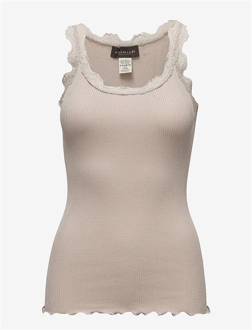 Rosemunde | Rwbabette Silk Sl U-Neck Long Lace Top | XL