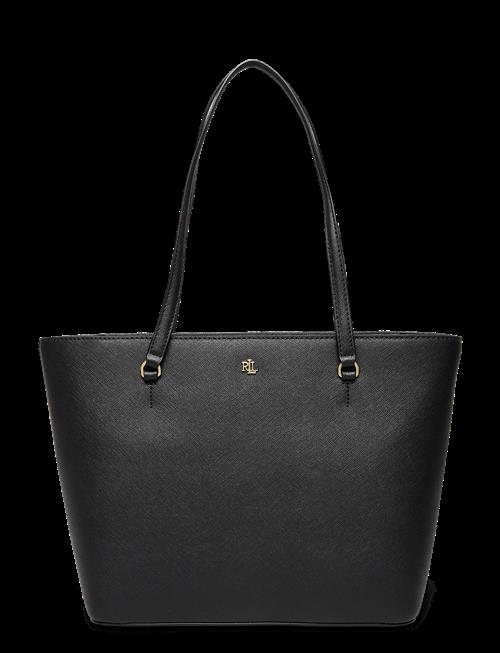 Lauren Ralph Lauren | Crosshatch Leather Medium Karly Tote | ONE SIZE