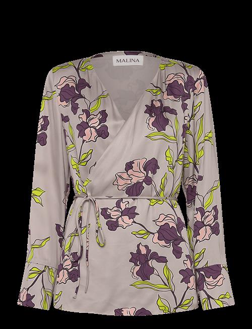 Malina | Adina Satin Wrap Blouse | XS x 87