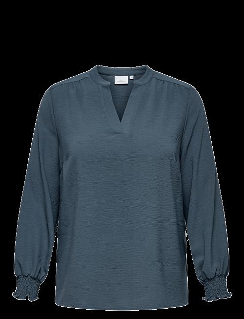 ONLY Carmakoma | Carmetta L/S V-Neck Top Wvn Noos | 48