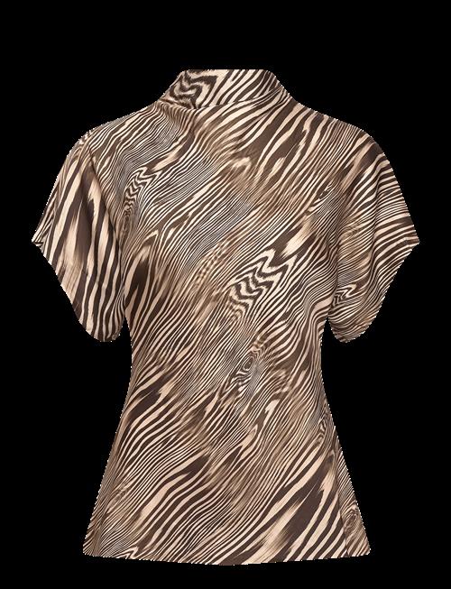 Malina | Otilia Draped Half Polo Top | XL