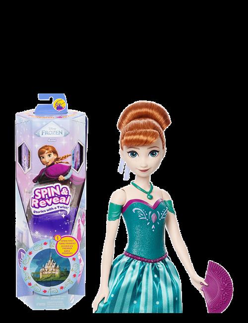 Disney Frozen | Disney Frozen Spin & Reveal Anna Fashion Doll & Accessories With 11 Surprises From Disney Movie | ONE SIZE