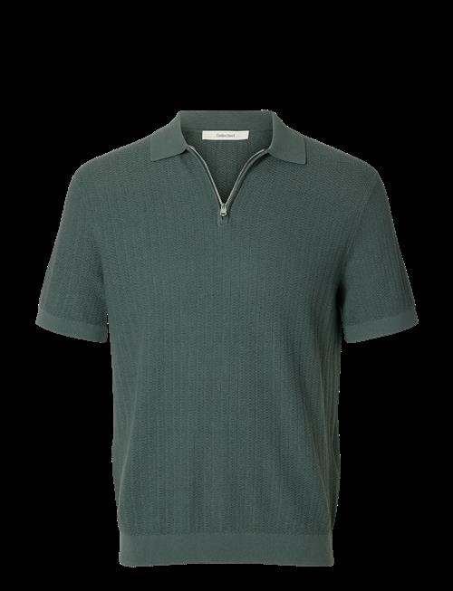 Selected | Slmcran Ss Knit Structure Zip Polo Noos | L