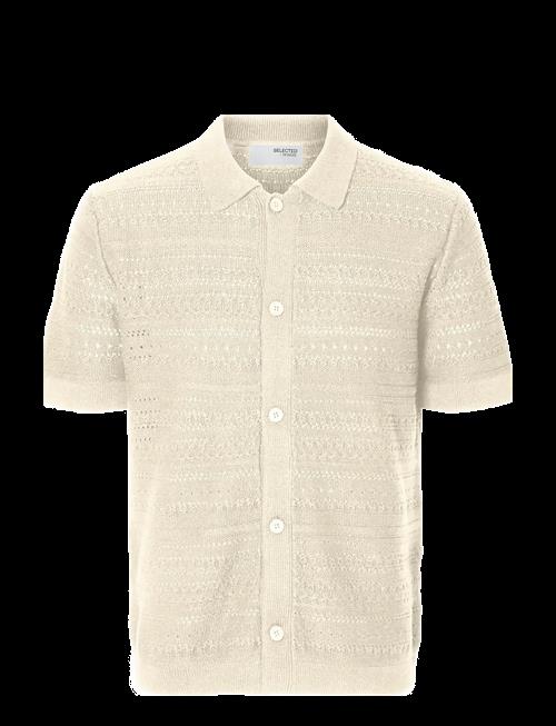 Selected | Slhpalo Ss Knit Crochet Polo Cardigan | L