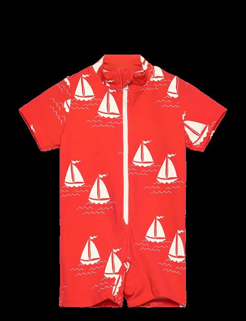 Mini Rodini | Sailing Boats Aop Ss Uv Suit | 56/62