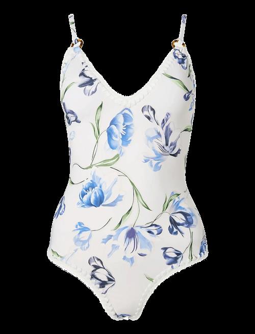Malina | Nila V-Neck Crochet Trimmed Swimsuit | XL