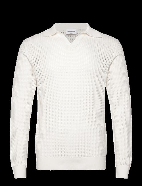 Lindbergh | Crochet Knit L/S V-Neck Polo | L
