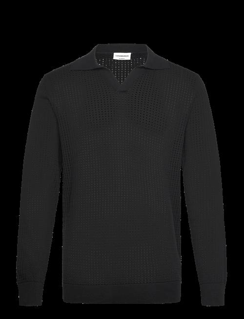 Lindbergh | Crochet Knit L/S V-Neck Polo | S