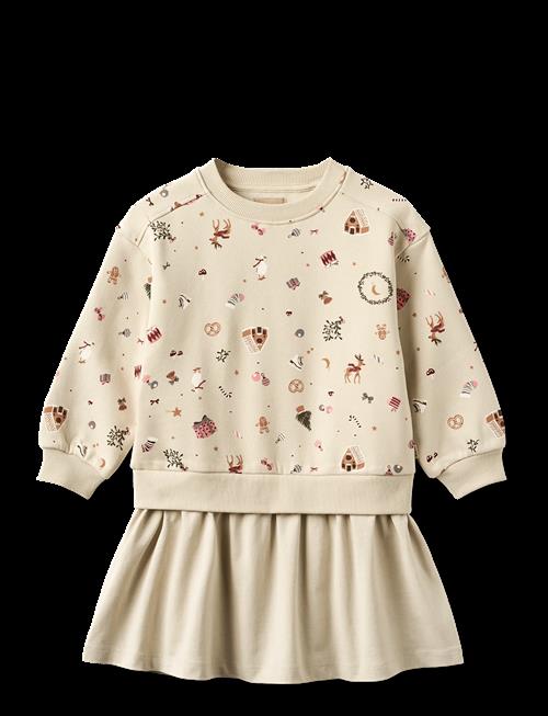 Wheat | Sweat Dress L/S Maggie | 128