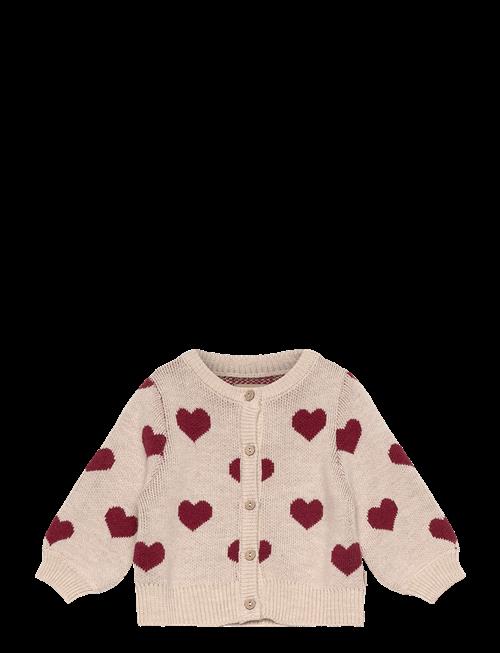 Wheat | Jacquard Cardigan Hearts | 92