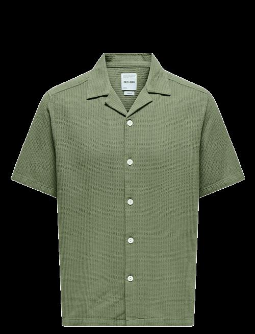 ONLY & SONS | Onsbertil Waffle Ss Resort Shirt | L