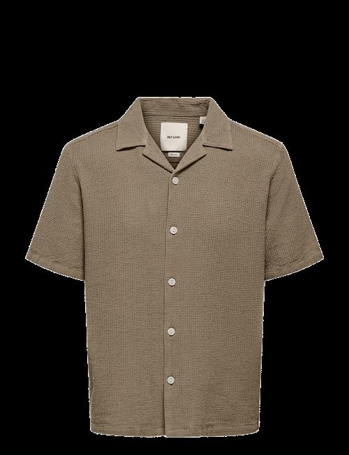 ONLY & SONS | Onsbertil Waffle Ss Resort Shirt | XL