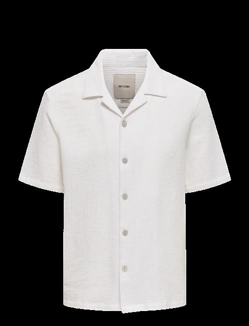 ONLY & SONS | Onsbertil Waffle Ss Resort Shirt | M