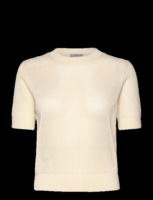 Mango | Short-Sleeved Openwork Knitted Sweater | S