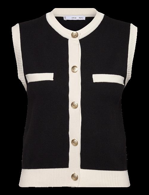 Mango | Knitted Waistcoat With Contrast Piping | S