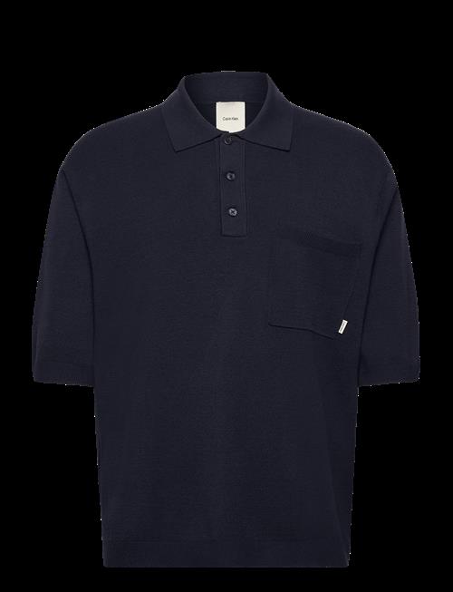 Calvin Klein | Ss Snowy Tech Knit Boxy Polo Swe | XL