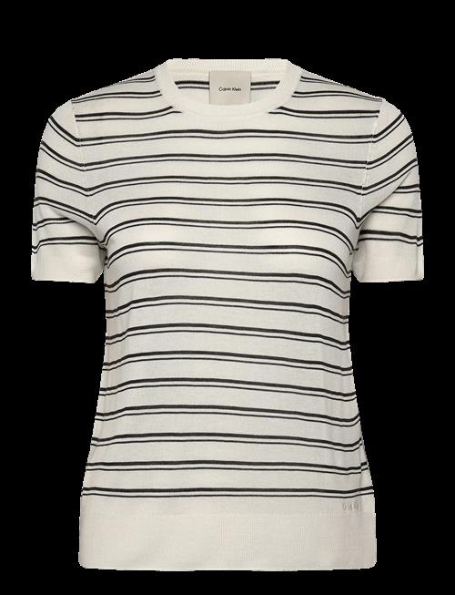 Calvin Klein | Viscose Short Sleeve Sweater Str | S