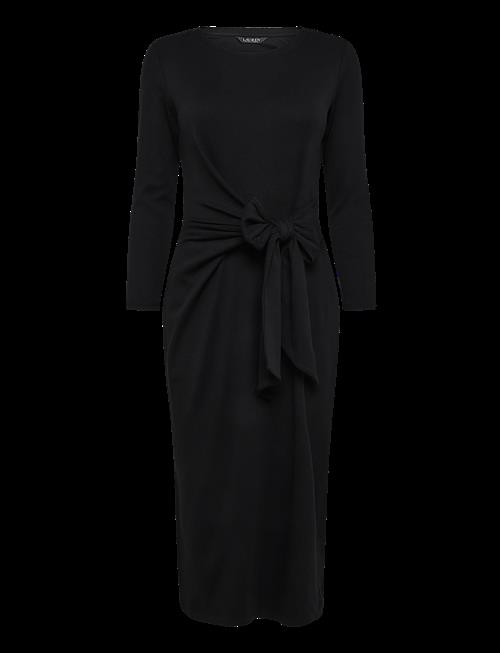 Lauren Ralph Lauren | Tie-Front Cotton-Blend Crewneck Dress | XS