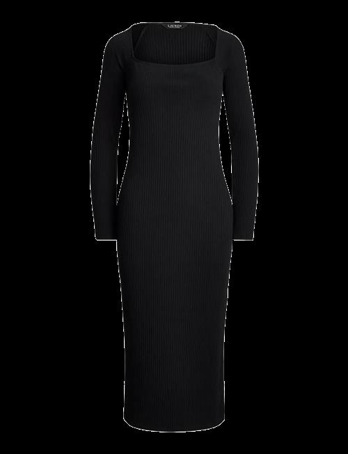 Lauren Ralph Lauren | Rib-Knit Long-Sleeve Midi Dress | L