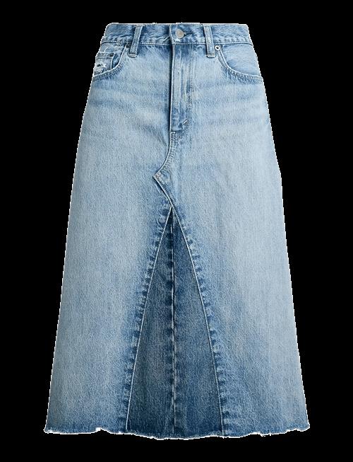 Polo Ralph Lauren | Paneled Denim A-Line Skirt | 26