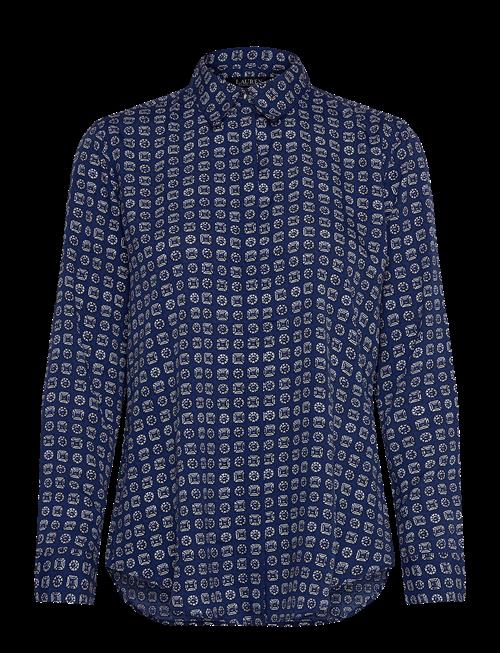 Lauren Ralph Lauren | Classic Fit Geo-Print Crepe Shirt | XS