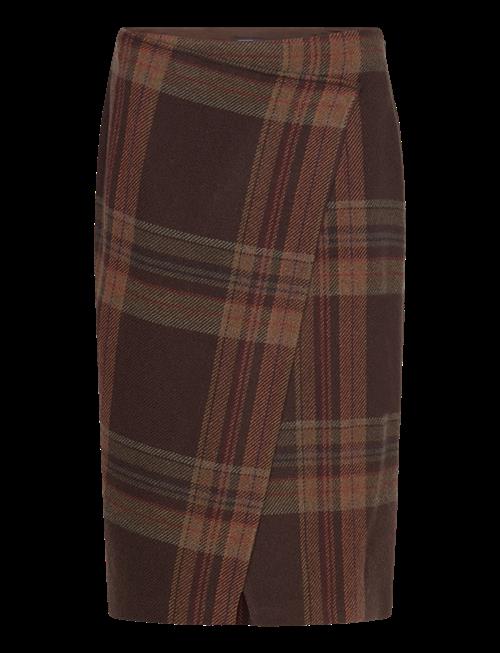 Polo Ralph Lauren | Plaid Tweed Wrap Skirt | 34