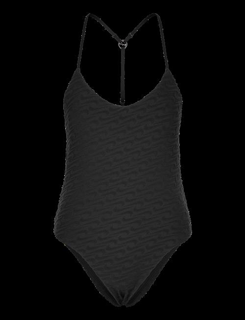 NIKE SWIM | Nike Swoosh Terry Towelling V Neck One Piece | L