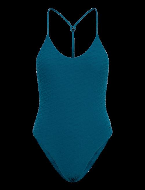 NIKE SWIM | Nike Swoosh Terry Towelling V Neck One Piece | XL