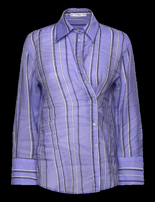 Mango | Striped Shirt With Multi-Position Closure | M