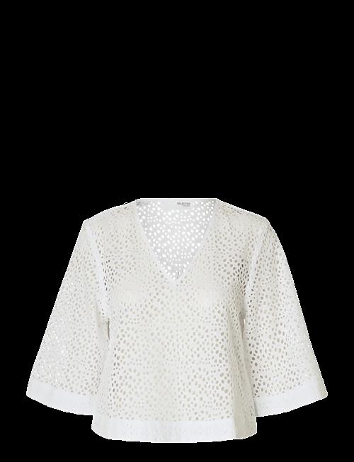 Selected | Slflaerke 3/4 Cropped Broderi Ang Top B | 34