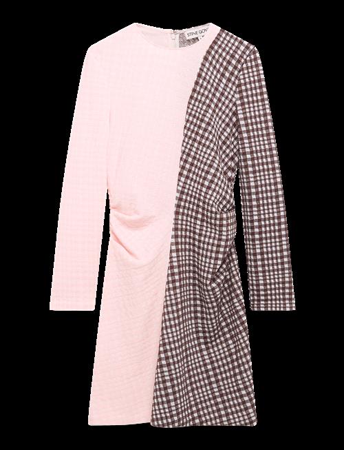 STINE GOYA | 2118 Checkered Jersey, Ruched Waist | M