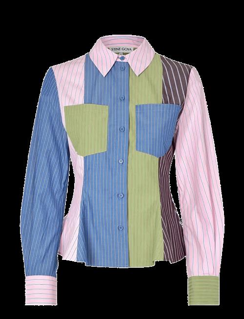 STINE GOYA | 2405 Multi-Stripe Shirting, Pocket | XS