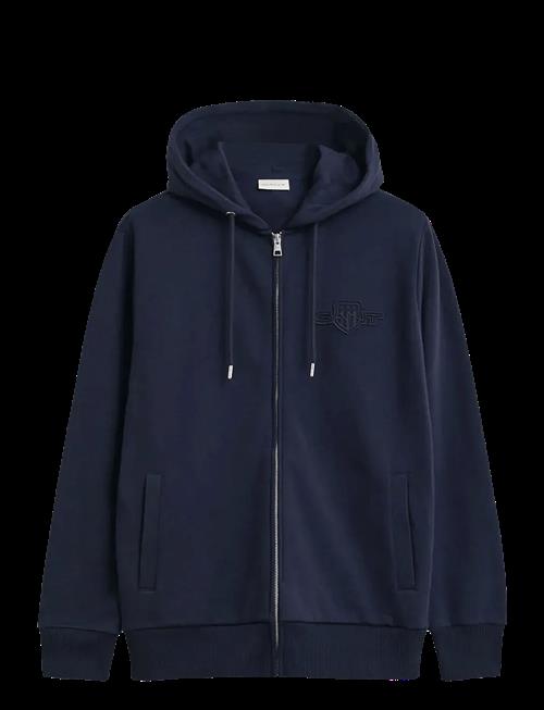 Gant | Reg Tonal Shield Full Zip Hoodie | M