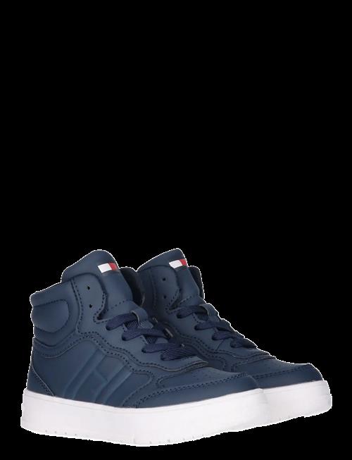 Tommy Hilfiger | Tommy Hilfiger High Top Lace Up Sneakers Faux Leather | 34/22CM