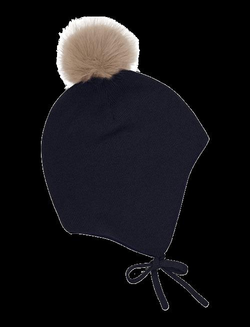 Minymo | Hat W. Detachable Fake Fur | 3-6M